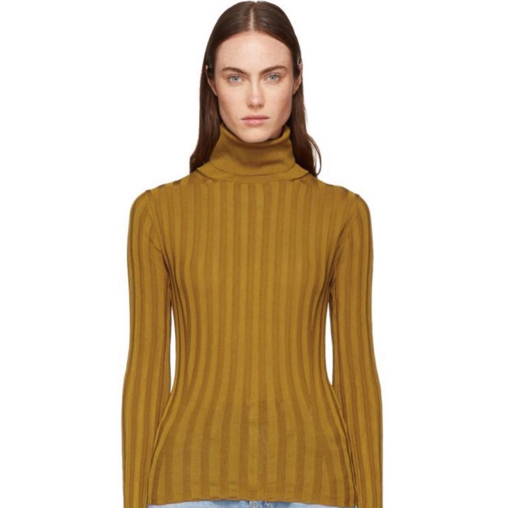 Acne Studio Mustard yellow turtleneck sweater